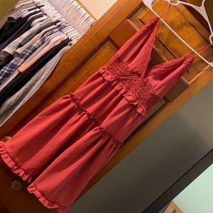 Above the knee strappy back dress